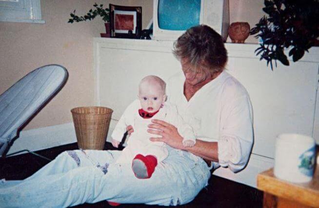 Mark Evans with his daughter, Adele, when she was 9 months old.